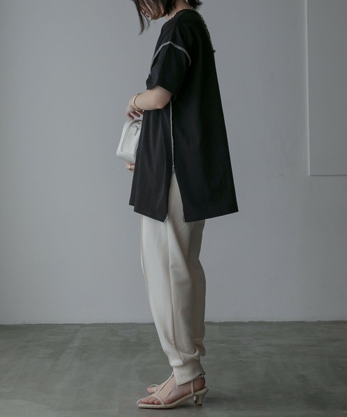 Anss.me(アンスミー)の「【Anss.me】配色アウトロックエンブレムカレッジプリントTシャツ(Tシャツ/カットソー・レディース・ホワイト系1/ホワイト系2/グレー系2/アイボリー系2/アイボリー系1/ネイビー系1/ブラック系1・FREE)」の17枚目の写真