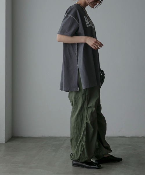 Anss.me(アンスミー)の「【Anss.me】配色アウトロックエンブレムカレッジプリントTシャツ(Tシャツ/カットソー・レディース・ホワイト系1/ホワイト系2/グレー系2/アイボリー系2/アイボリー系1/ネイビー系1/ブラック系1・FREE)」の10枚目の写真