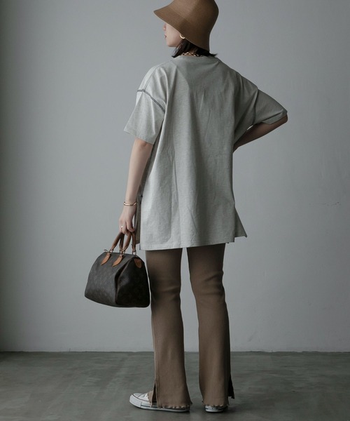 Anss.me(アンスミー)の「【Anss.me】配色アウトロックエンブレムカレッジプリントTシャツ(Tシャツ/カットソー・レディース・ホワイト系1/ホワイト系2/グレー系2/アイボリー系2/アイボリー系1/ネイビー系1/ブラック系1・FREE)」の11枚目の写真