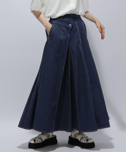 HARE メンズ用デニムスカート HARE ジーンズ 「SET UP対応」ダメージデニムバギーショーツ