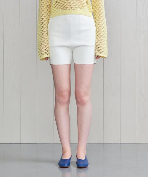 H　BEAUTY&YOUTH UNITED ARROWS（エイチビューティーアンドユースユナイテッドアローズ）の「＜H＞KNIT SHORT PANTS/ショートパンツ（その他パンツ・レディース・ホワイト/ブラック・FREE）」の3枚目の写真