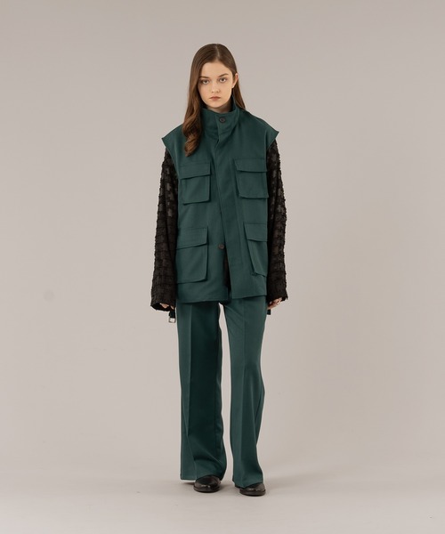 selle glant(セレグランテ)の「STAND NECK MILLITARY GILET/スタンドネックミリタリージレ(ベスト・メンズ・ダークグリーン/ブラック・SMALL/MEDIUM/LARGE)」の14枚目の写真