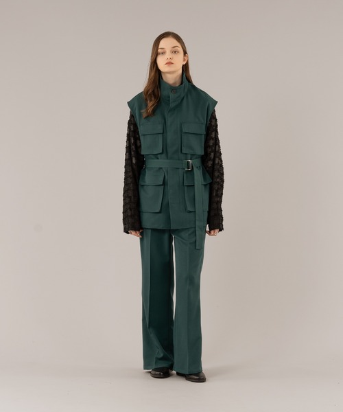 selle glant(セレグランテ)の「STAND NECK MILLITARY GILET/スタンドネックミリタリージレ(ベスト・メンズ・ダークグリーン/ブラック・SMALL/MEDIUM/LARGE)」の15枚目の写真