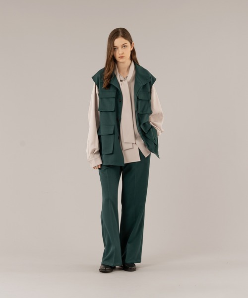 selle glant(セレグランテ)の「STAND NECK MILLITARY GILET/スタンドネックミリタリージレ(ベスト・メンズ・ダークグリーン/ブラック・SMALL/MEDIUM/LARGE)」の12枚目の写真