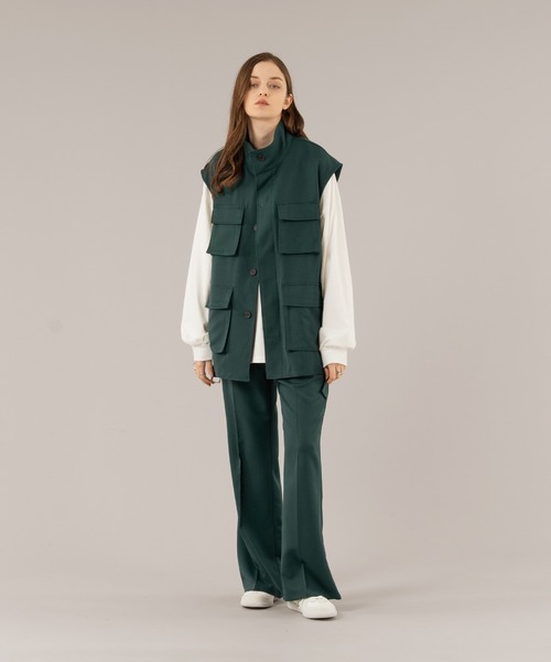 selle glant(セレグランテ)の「STAND NECK MILLITARY GILET/スタンドネックミリタリージレ(ベスト・メンズ・ダークグリーン/ブラック・SMALL/MEDIUM/LARGE)」の13枚目の写真