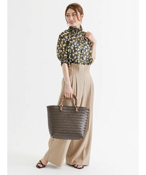 Te chichi（テチチ）の「リネンライクハイウエストワイドパンツ（その他パンツ・レディース・ブラック/キャメル/ライトベージュ・MEDIUM/SMALL）」の18枚目の写真