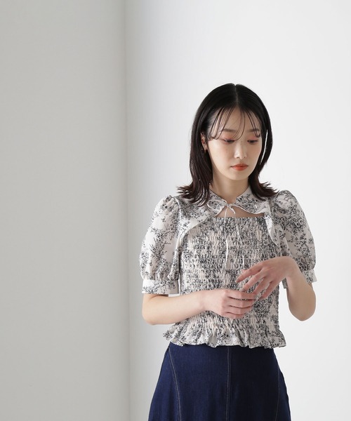 NATURAL BEAUTY BASIC(ナチュラルビューティーベーシック)の「◇ボレロシャーリングブラウス(シャツ/ブラウス・レディース・ホワイト系その他/ホワイト系その他3/ホワイト系その他2・FREE)」の8枚目の写真