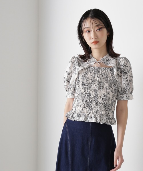 NATURAL BEAUTY BASIC(ナチュラルビューティーベーシック)の「◇ボレロシャーリングブラウス(シャツ/ブラウス・レディース・ホワイト系その他/ホワイト系その他3/ホワイト系その他2・FREE)」の4枚目の写真