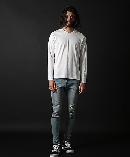 RATTLE TRAP（ラトルトラップ）の「シルケットスムースクルーネックロンT（Tシャツ/カットソー・メンズ・ホワイト/ブラック・LL/L/M/S）」の18枚目の写真