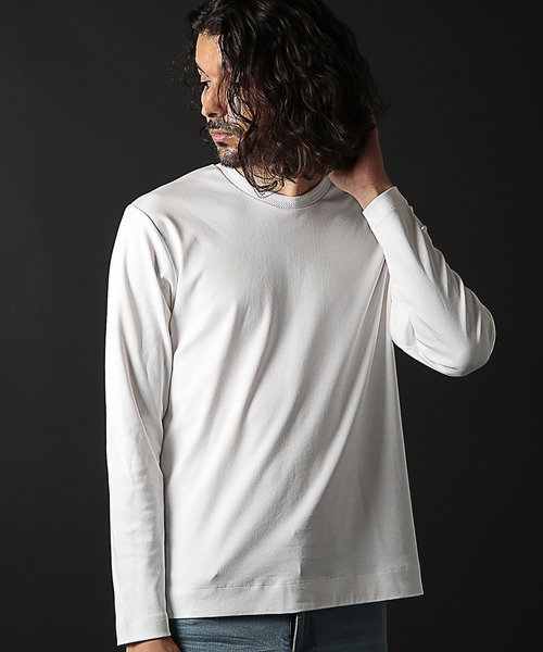 RATTLE TRAP（ラトルトラップ）の「シルケットスムースクルーネックロンT（Tシャツ/カットソー・メンズ・ホワイト/ブラック・LL/L/M/S）」の16枚目の写真