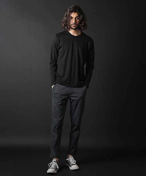 RATTLE TRAP（ラトルトラップ）の「シルケットスムースクルーネックロンT（Tシャツ/カットソー・メンズ・ホワイト/ブラック・LL/L/M/S）」の19枚目の写真