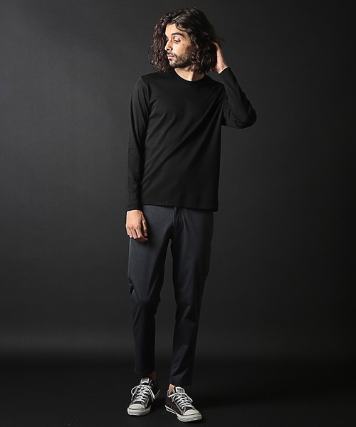 RATTLE TRAP（ラトルトラップ）の「シルケットスムースクルーネックロンT（Tシャツ/カットソー・メンズ・ホワイト/ブラック・LL/L/M/S）」の7枚目の写真