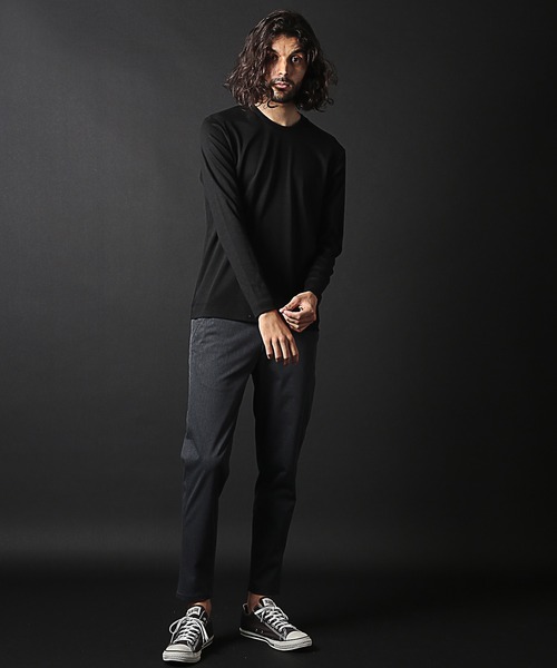 RATTLE TRAP（ラトルトラップ）の「シルケットスムースクルーネックロンT（Tシャツ/カットソー・メンズ・ホワイト/ブラック・LL/L/M/S）」の9枚目の写真