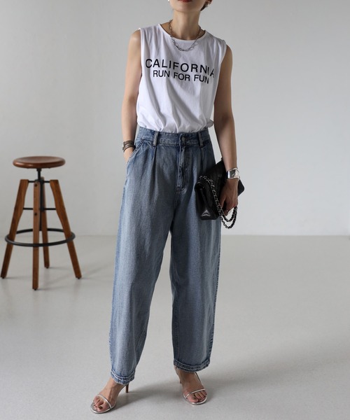 Bonjour Sagan(ボンジュールサガン)の「CALIFORNIAロゴノースリーブT(Tシャツ/カットソー・レディース・ブラック/ホワイト/ダークブラウン・FREE)」の21枚目の写真