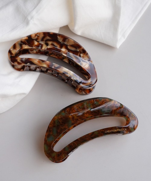 ammy.(エイミードット)の「【 ammy. / エイミードット 】 ニュアンス べっ甲 アクリル ヘアクリップ / バンスクリップ(バレッタ/ヘアクリップ・レディース・ベージュ系その他/キャメル/ベージュ系その他2/アイボリー/ブラウン/ブラック/グリーン/ブラウン系その他・FREE)」の5枚目の写真