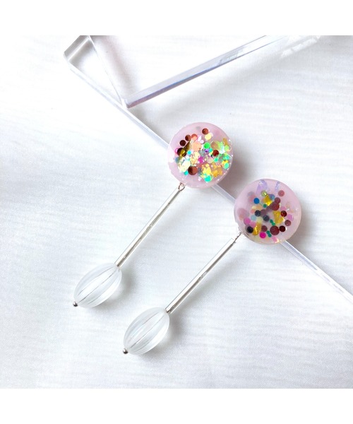 tone(トーン)の「【rusieberry】space vintage ピアス(MA)(ピアス(両耳用)・レディース・ピンク・FREE)」の5枚目の写真