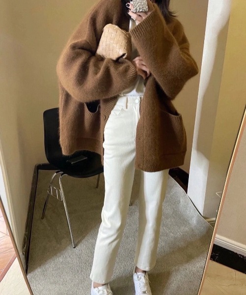 ROOPTOKYO(ループトウキョウ)の「オーバーシルエットカーディガン(カーディガン/ボレロ・レディース・ボルドー/ブラウン/ブラック・FREE)」の6枚目の写真