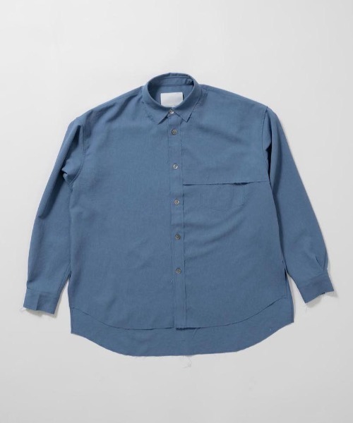 Enharmonic TAVERN（エンハーモニックタヴァーン）の「Cut off shirt（シャツ/ブラウス・メンズ・オフホワイト/サックスブルー/ブラック・44/46/48）」の3枚目の写真