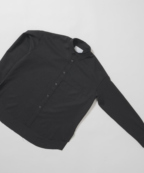 Enharmonic TAVERN（エンハーモニックタヴァーン）の「Cut off shirt（シャツ/ブラウス・メンズ・オフホワイト/サックスブルー/ブラック・44/46/48）」の10枚目の写真