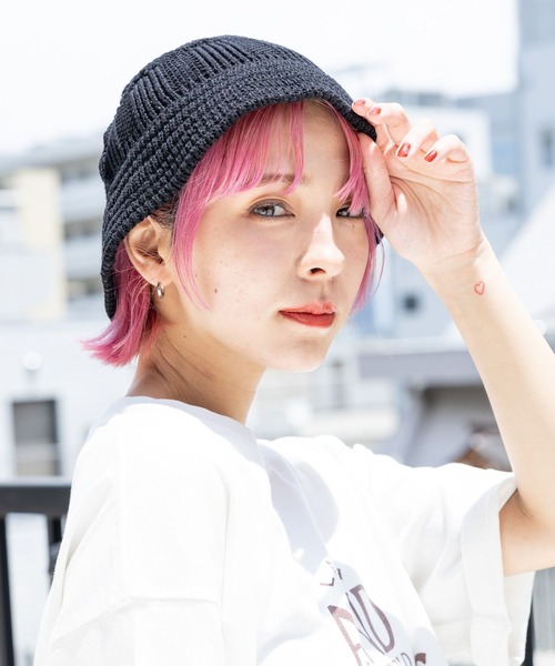 PAGEBOY（ページボーイ）の「PBLIM/サマーニットバケハ（ハット・レディース・オフホワイト/ブラック・FREE）」の8枚目の写真