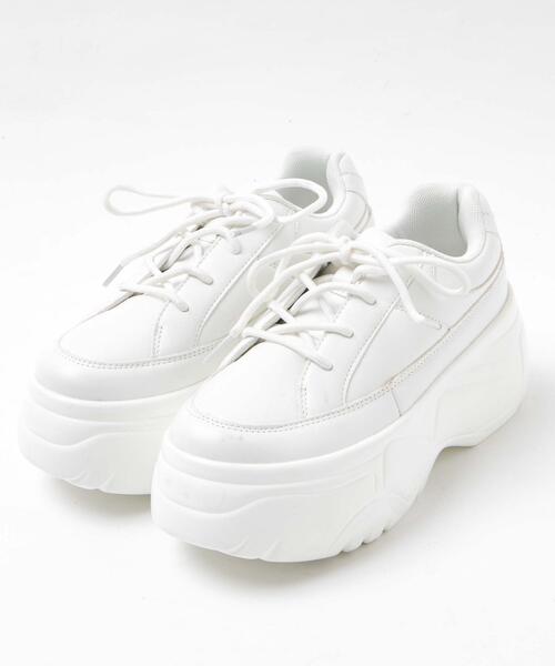 WEGO（ウィゴー）の「WEGO/ボリュームスニーカー（スニーカー・レディース・ホワイト/ブラック・MEDIUM/LARGE/X-LARGE）」の7枚目の写真