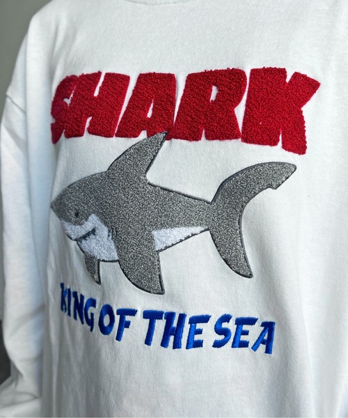 CPCM（シーピーシーエム）の「サメサガラ刺繍ロンT（Tシャツ/カットソー・メンズ・ブラック/ホワイト系その他/ホワイト・MEDIUM/LARGE）」の14枚目の写真