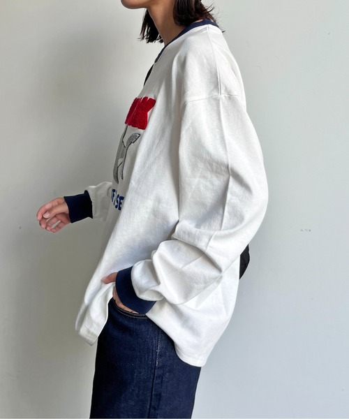 CPCM（シーピーシーエム）の「サメサガラ刺繍ロンT（Tシャツ/カットソー・メンズ・ブラック/ホワイト系その他/ホワイト・MEDIUM/LARGE）」の11枚目の写真