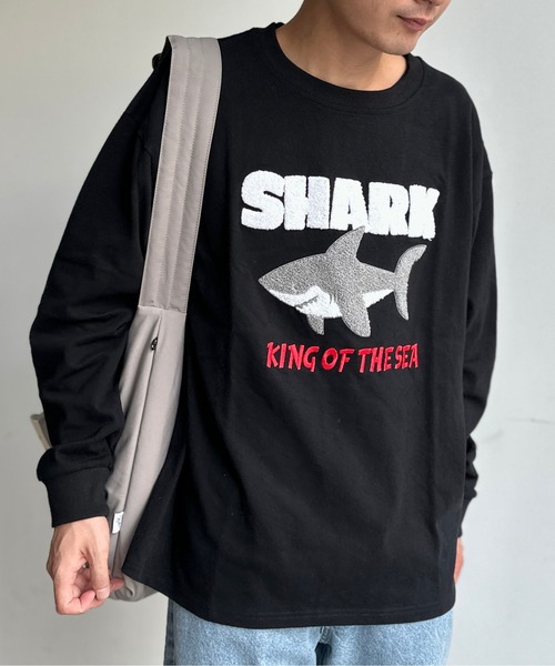 CPCM（シーピーシーエム）の「サメサガラ刺繍ロンT（Tシャツ/カットソー・メンズ・ブラック/ホワイト系その他/ホワイト・MEDIUM/LARGE）」の16枚目の写真