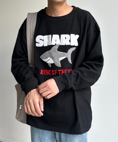 CPCM（シーピーシーエム）の「サメサガラ刺繍ロンT（Tシャツ/カットソー・メンズ・ブラック/ホワイト系その他/ホワイト・MEDIUM/LARGE）」の17枚目の写真