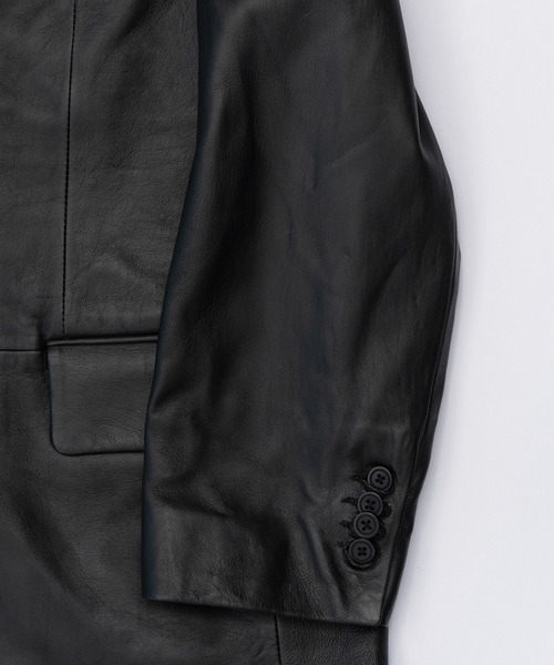 PRANK PROJECT(プランクプロジェクト)の「SHEEPレザーテーラードジャケット / SHEEP Leather Tailored Jacket(ライダースジャケット・レディース・ブラック・FREE)」の15枚目の写真