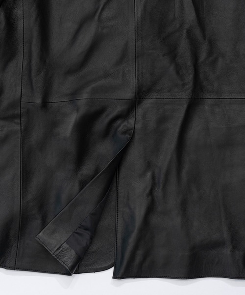 PRANK PROJECT(プランクプロジェクト)の「SHEEPレザーテーラードジャケット / SHEEP Leather Tailored Jacket(ライダースジャケット・レディース・ブラック・FREE)」の18枚目の写真