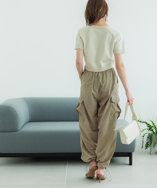 coca（coca）（コカ）の「＼新色追加／ナイロンパラシュートパンツ（カーゴパンツ・レディース・ブラック/カーキ/アイボリー・L/M）」の11枚目の写真