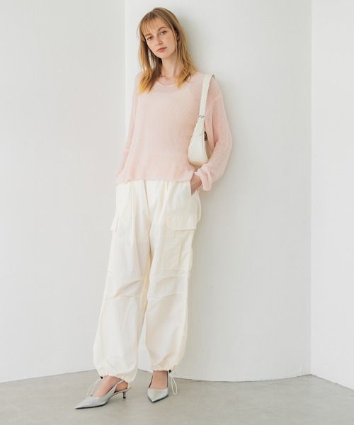 coca（coca）（コカ）の「＼新色追加／ナイロンパラシュートパンツ（カーゴパンツ・レディース・ブラック/カーキ/アイボリー・L/M）」の17枚目の写真