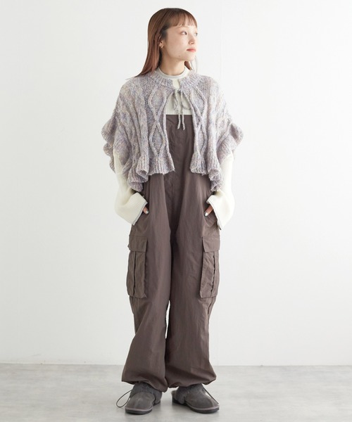 w closet（ダブルクローゼット）の「ケーブル柄付け衿（付け襟・レディース・ラベンダー/アイボリー・FREE）」の14枚目の写真