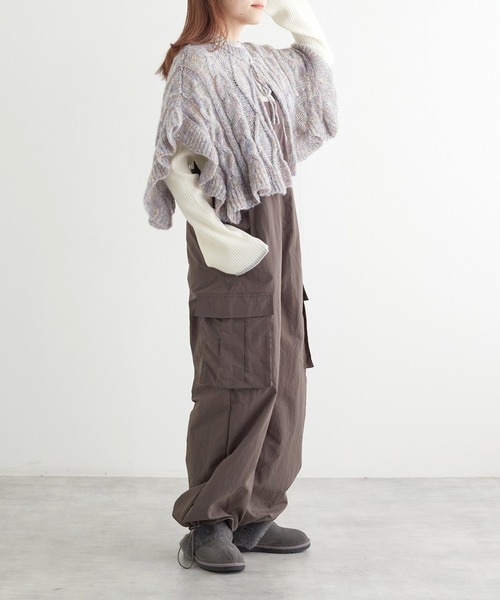 w closet（ダブルクローゼット）の「ケーブル柄付け衿（付け襟・レディース・ラベンダー/アイボリー・FREE）」の18枚目の写真