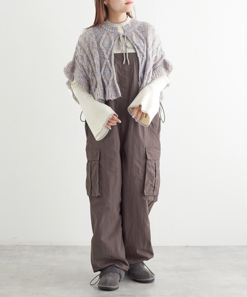 w closet（ダブルクローゼット）の「ケーブル柄付け衿（付け襟・レディース・ラベンダー/アイボリー・FREE）」の22枚目の写真