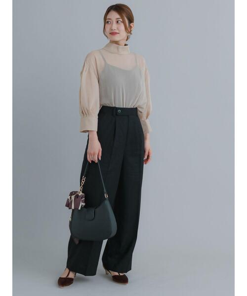 Te chichi（テチチ）の「リネン混ワイドパンツ（その他パンツ・レディース・ベージュ/ブラック/ブラウン・F）」の5枚目の写真