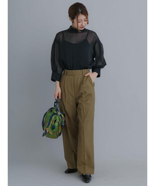 Te chichi（テチチ）の「リネン混ワイドパンツ（その他パンツ・レディース・ベージュ/ブラック/ブラウン・F）」の6枚目の写真