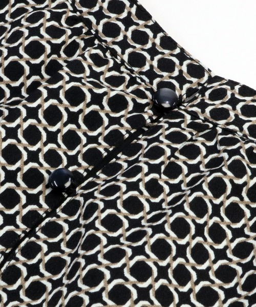 TOKYO SHIRTS(トウキョウシャツ)の「プリントハイネック 長袖ブラウス(シャツ/ブラウス・レディース・ホワイト/ブラック・L/M)」の21枚目の写真