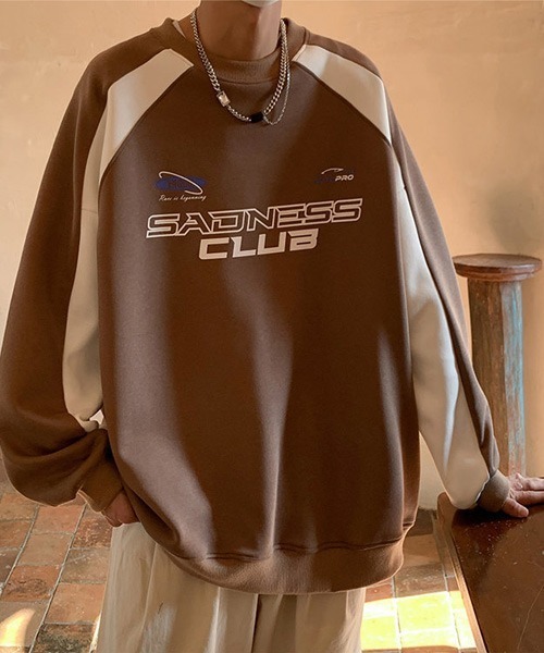 Ressaca（レサーカ）の「ゲームシャツ レーシングデザインロゴプリントスウェットトレーナー プルオーバー（スウェット・メンズ・ブラウン/グレー/ブラック・M/L/XL）」の21枚目の写真