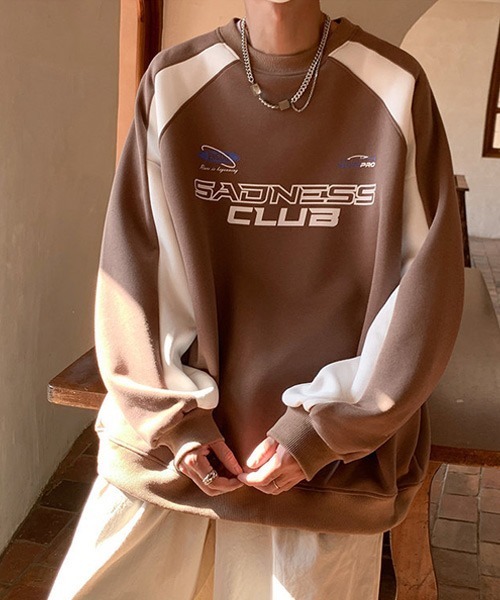 Ressaca（レサーカ）の「ゲームシャツ レーシングデザインロゴプリントスウェットトレーナー プルオーバー（スウェット・メンズ・ブラウン/グレー/ブラック・M/L/XL）」の22枚目の写真