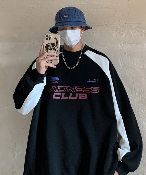 Ressaca（レサーカ）の「ゲームシャツ レーシングデザインロゴプリントスウェットトレーナー プルオーバー（スウェット・メンズ・ブラウン/グレー/ブラック・M/L/XL）」の14枚目の写真