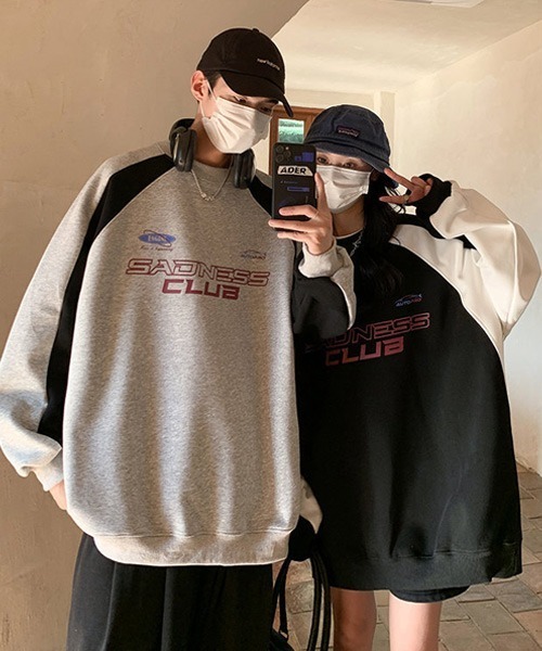 Ressaca（レサーカ）の「ゲームシャツ レーシングデザインロゴプリントスウェットトレーナー プルオーバー（スウェット・メンズ・ブラウン/グレー/ブラック・M/L/XL）」の4枚目の写真