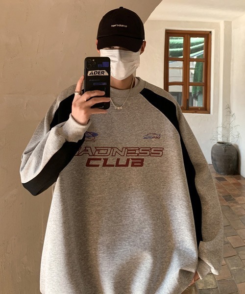 Ressaca（レサーカ）の「ゲームシャツ レーシングデザインロゴプリントスウェットトレーナー プルオーバー（スウェット・メンズ・ブラウン/グレー/ブラック・M/L/XL）」の8枚目の写真