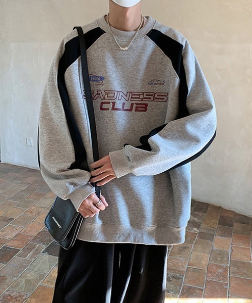 Ressaca（レサーカ）の「ゲームシャツ レーシングデザインロゴプリントスウェットトレーナー プルオーバー（スウェット・メンズ・ブラウン/グレー/ブラック・M/L/XL）」の9枚目の写真