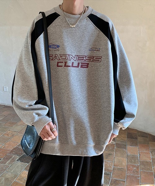 Ressaca（レサーカ）の「ゲームシャツ レーシングデザインロゴプリントスウェットトレーナー プルオーバー（スウェット・メンズ・ブラウン/グレー/ブラック・M/L/XL）」の10枚目の写真