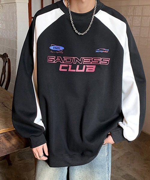 Ressaca（レサーカ）の「ゲームシャツ レーシングデザインロゴプリントスウェットトレーナー プルオーバー（スウェット・メンズ・ブラウン/グレー/ブラック・M/L/XL）」の16枚目の写真