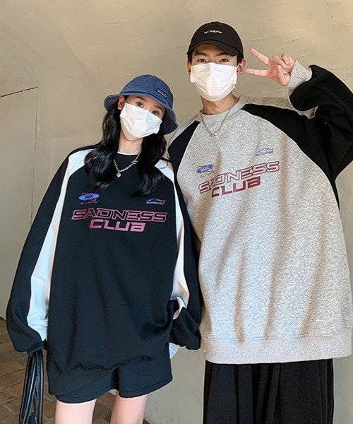 Ressaca（レサーカ）の「ゲームシャツ レーシングデザインロゴプリントスウェットトレーナー プルオーバー（スウェット・メンズ・ブラウン/グレー/ブラック・M/L/XL）」の6枚目の写真