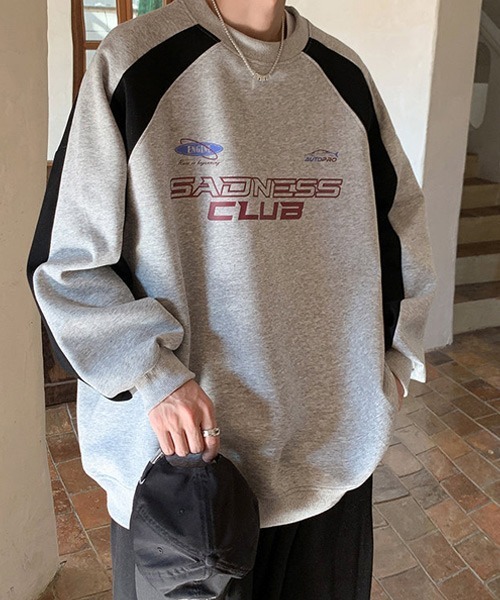 Ressaca（レサーカ）の「ゲームシャツ レーシングデザインロゴプリントスウェットトレーナー プルオーバー（スウェット・メンズ・ブラウン/グレー/ブラック・M/L/XL）」の11枚目の写真