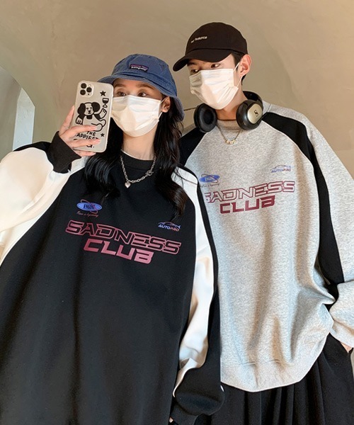 Ressaca（レサーカ）の「ゲームシャツ レーシングデザインロゴプリントスウェットトレーナー プルオーバー（スウェット・メンズ・ブラウン/グレー/ブラック・M/L/XL）」の5枚目の写真